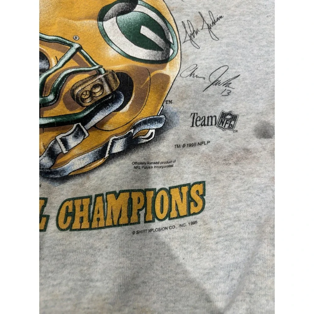 Vintage 1995 Green Bay Packers NFC Central Champions Sweatshirt NFL Fruit of the